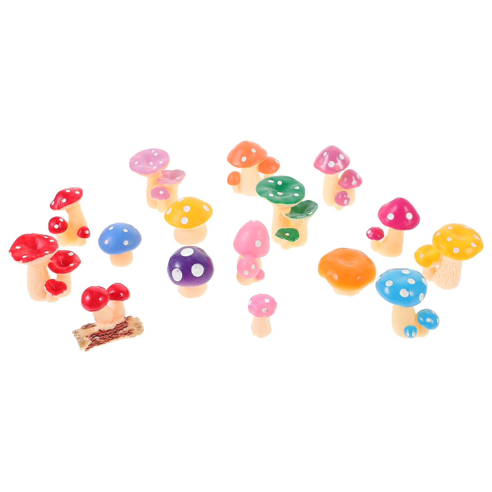 

1 set Mushroom Statue Miniature Decor Artificial Garden Figurines Home Accessories Bonsai Mini Mushroom Cake Decors