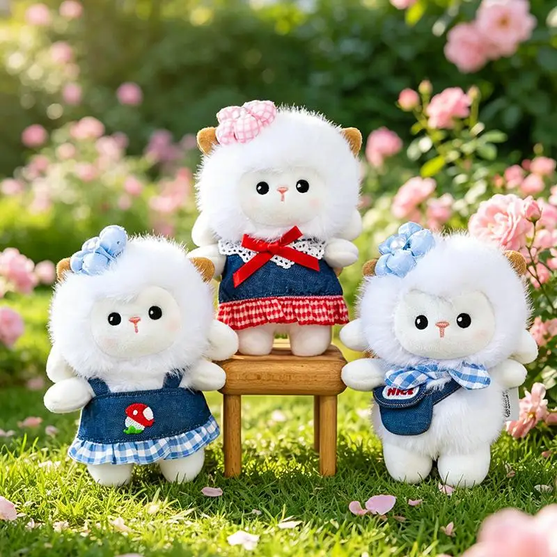 Princess Dress Little Lamb Plush Toys 13cm Sheep Stuffed Doll Kid's Accompany Toys Girls Room Decor Toy Kids Idea Birthday Gifts
