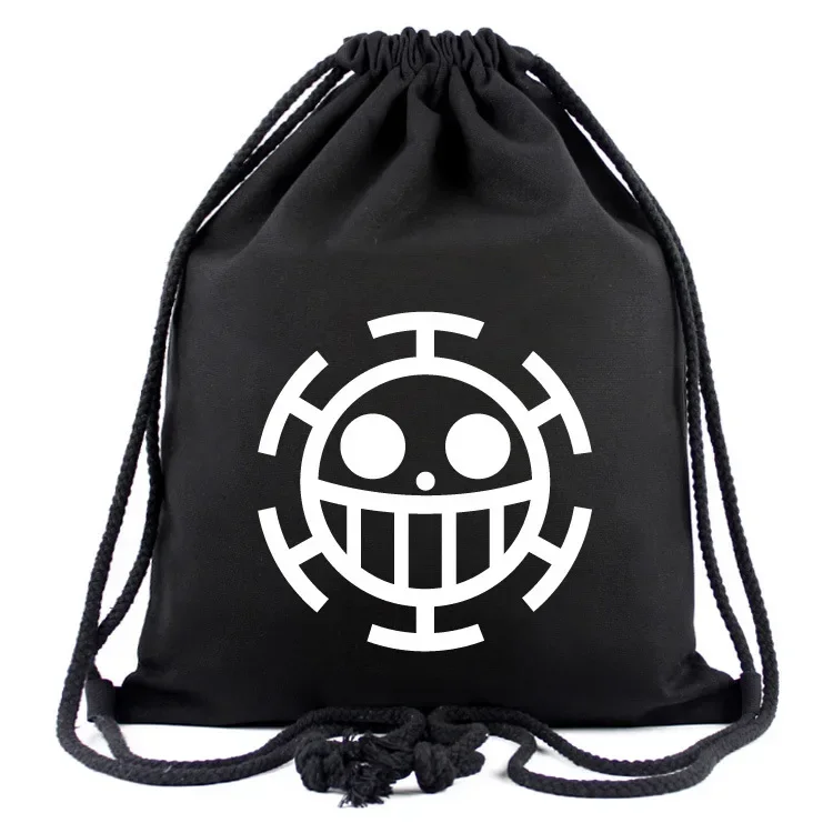 One Piece Beam Mouth Backpack Anime Peripheral Luffy Luo Drawstring Drawstring Pocket Children's Backpack Schoolbag Boys