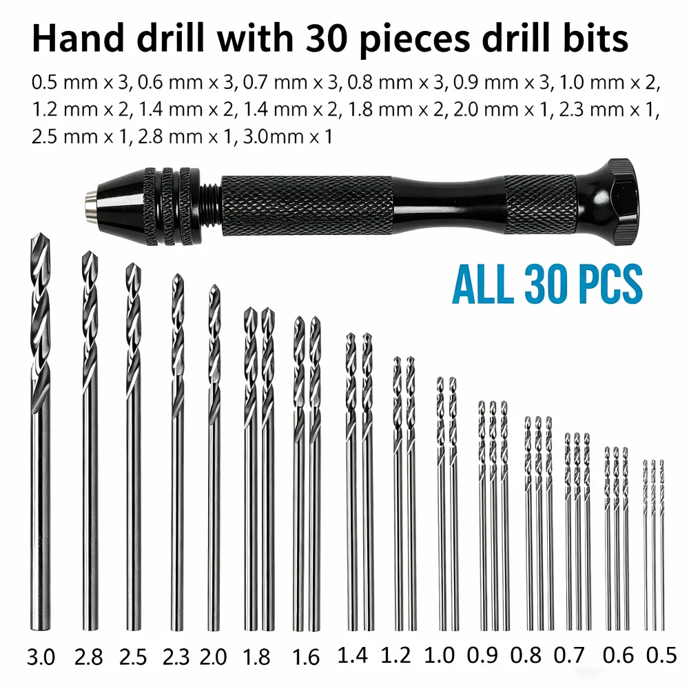 Woodworking Tool Stores - 30 adet 0.5-3.0mm Mini Alüminyum El