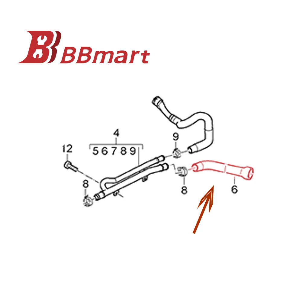 

BBMart Auto Parts 95810657300 Engine Coolant Pipe For Porsche Cayenne Water Pipe Coolant Hose Car Accessories 1pcs