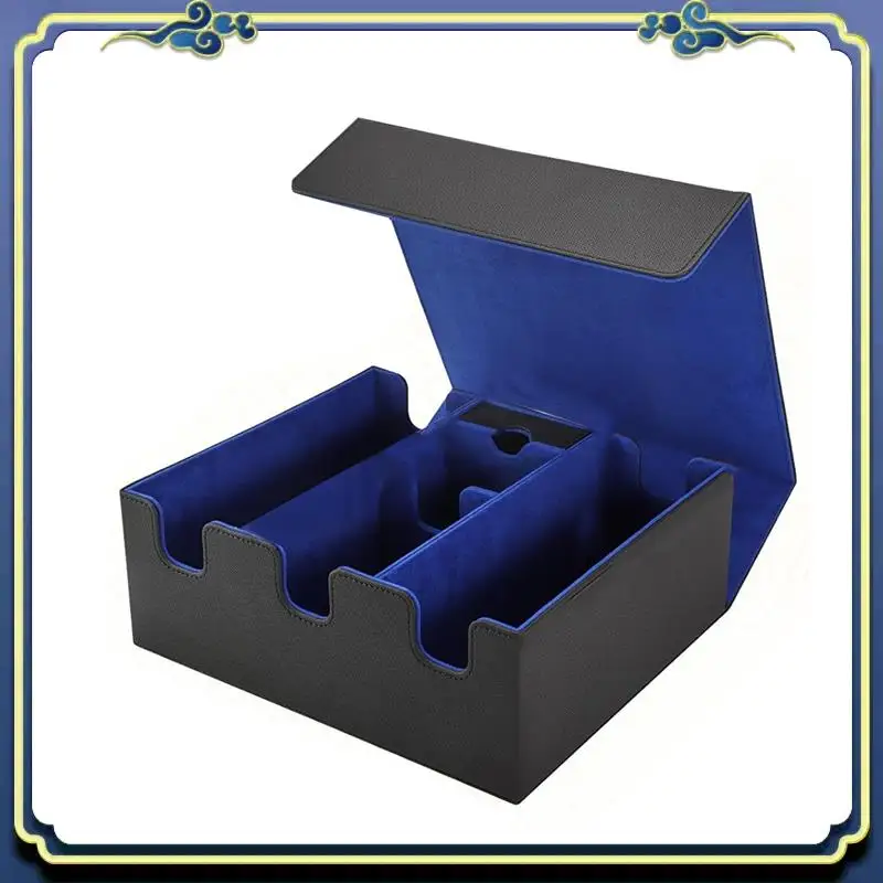 

Portable Card Storage Box For Trading Cards, Magnetic Closure TCG Storage Box For MTG, Yugioh, And Sports Cards Easy Install Bla