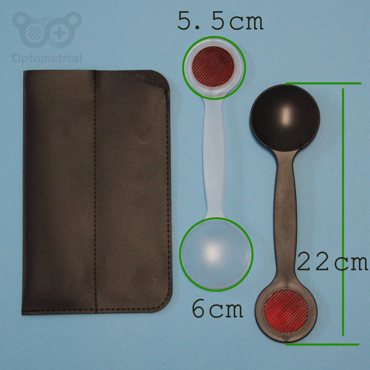 Maddox Occluder Pack 2 Pieces in Leather Pocket | 45 Degree Angled | Black and Translucent Occluder