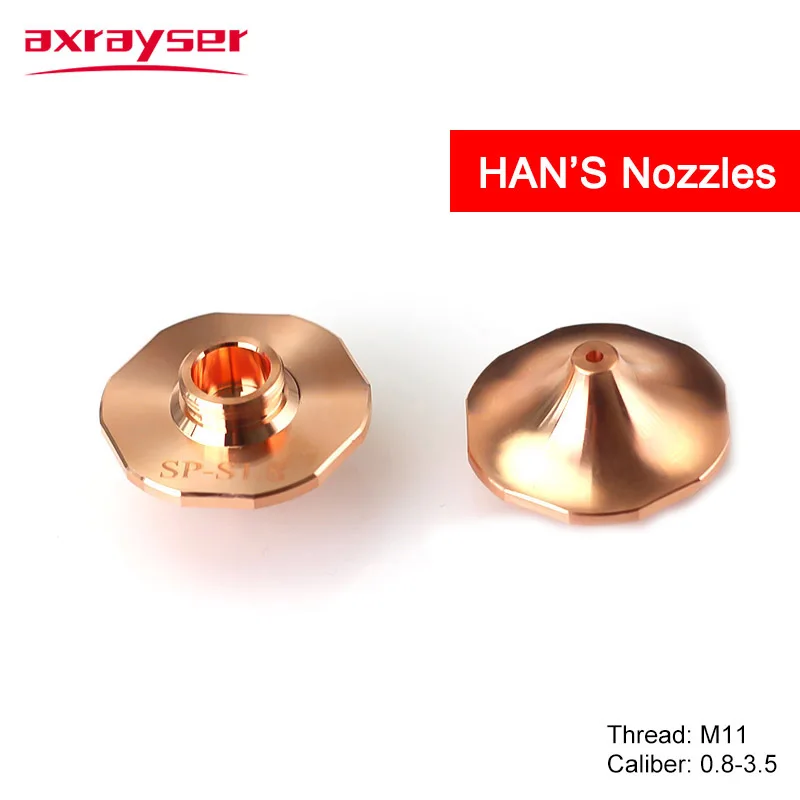 Han's High Speed Laser Nozzles SP Single Layer Dia.28mm H15 M11 for Precitec Hans Fiber Cutting Machine Head Parts AAA Copper