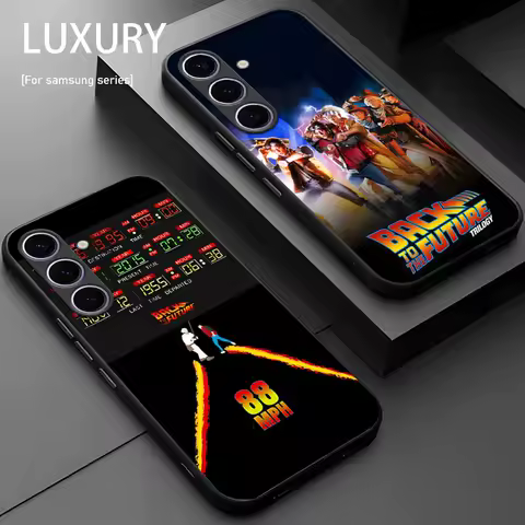 Back to The Future Movie Cool Phone Case For Samsung Galaxy S25 S24 S23 S22 S21 S20 Plus Ultra Note20 Soft Black