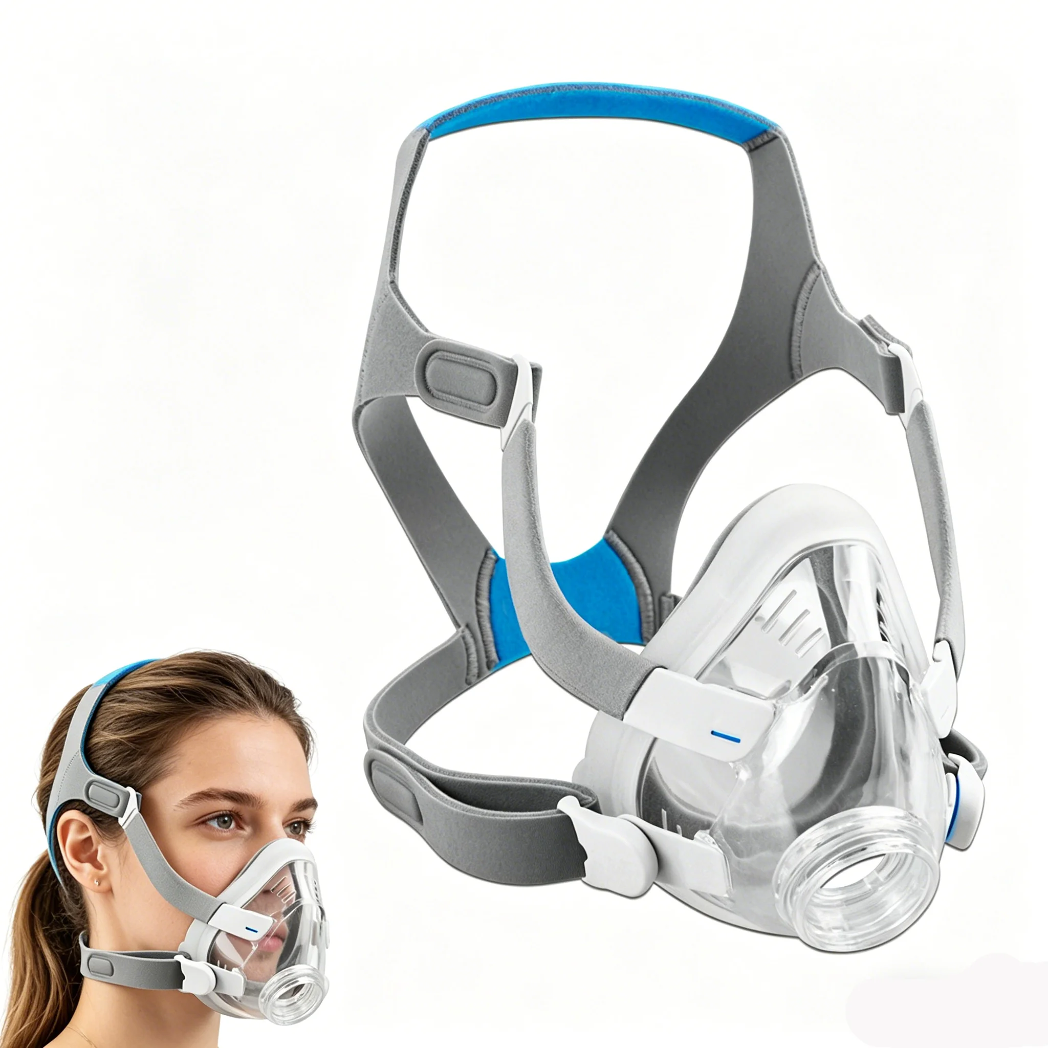 F20 Sponge Full Set Mask, Safety Sealing, Upgraded Comfort, Premium Silicone Cushion, Respiratory Accessory