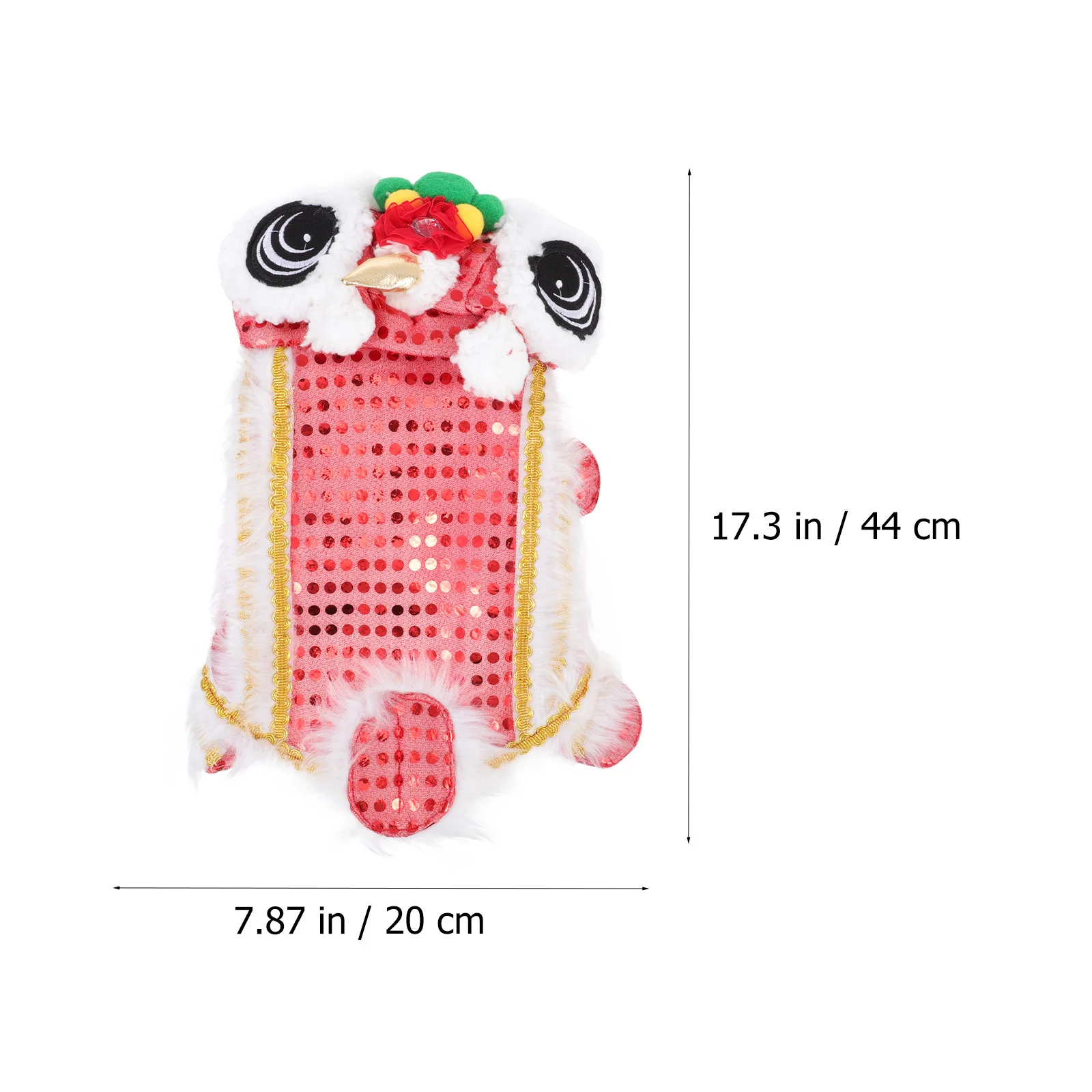 

1Pcs Dog Dance Lion Costume Premium Polyester Pet Party Clothes New Year Puppy Festive Apparel Dog Dance Lion Costume