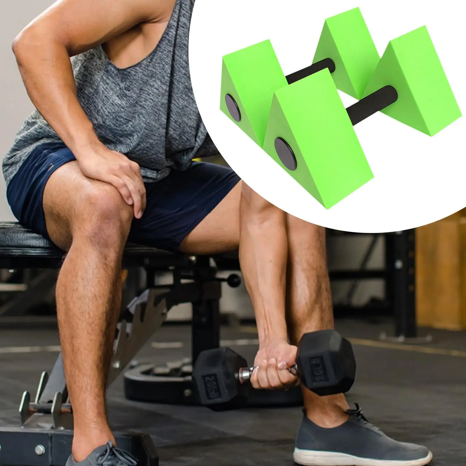 

2 Pieces Pool Exercise Dumbbells Portable Swimming Barbells EVA Water Aerobic Equipment for Women Swimming Pool Fitness Adults