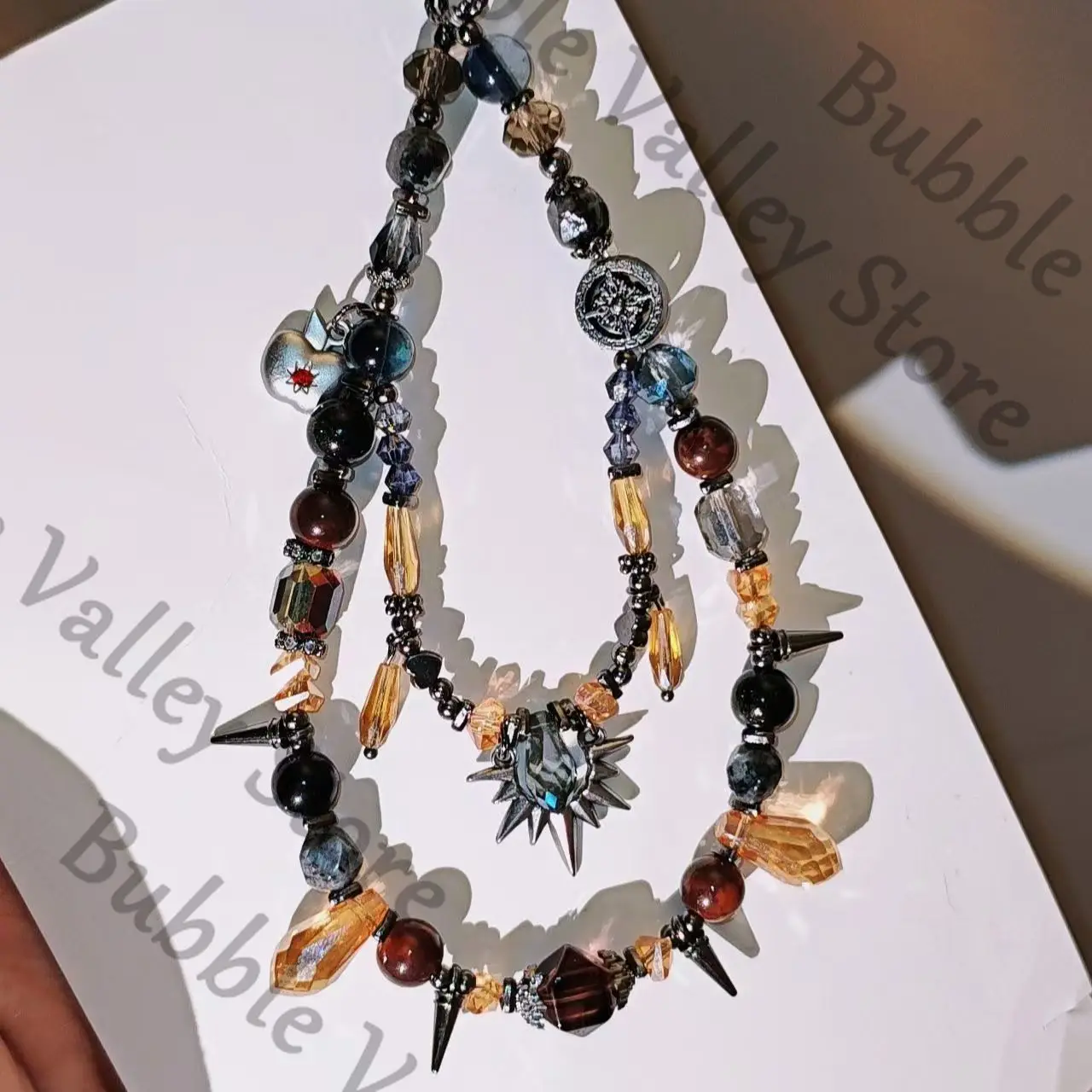 

Аниме Love and Deepspace Caleb Ultimate X-02 Косплей Ручная работа из бисера Цепочка для телефона Мультяшный ремешок для телефона DIY Орнамент Рождественский подарок