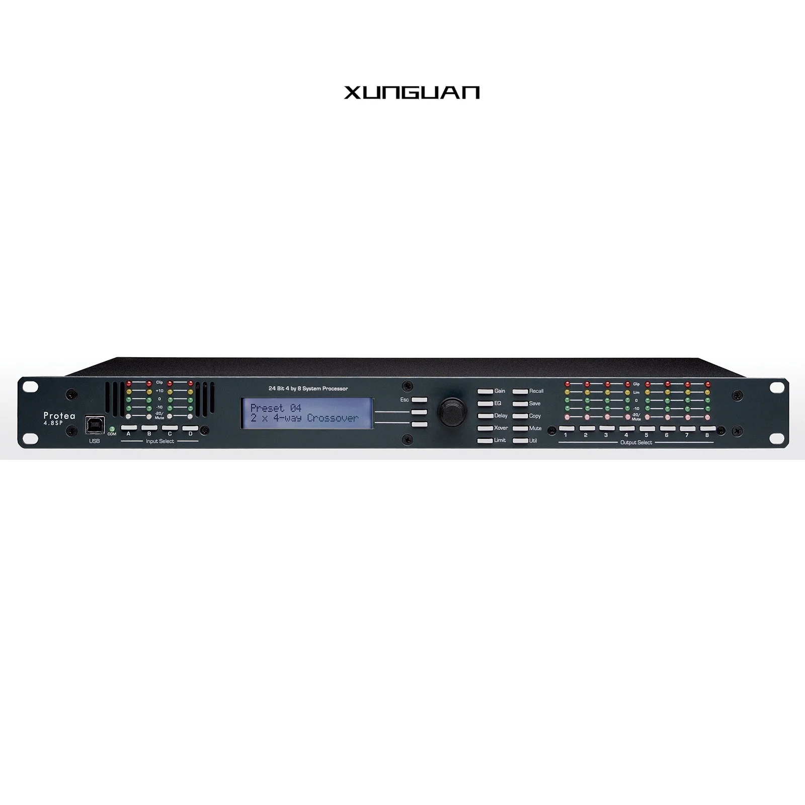 

4.8SP DriveRack, 4 входа, 8 выходов, цифровой динамик, профессиональный аудиопроцессор для сценического выступления, вечеринок