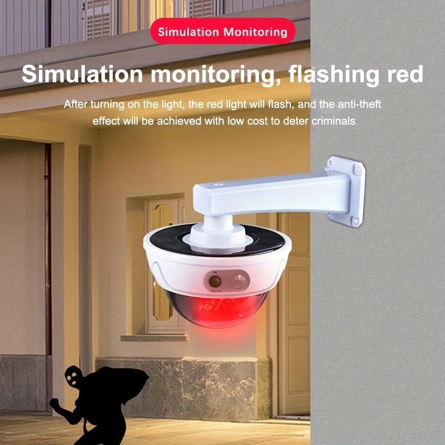 34LED Simulate Monitoring Modeling Light Outdoor  Infrared Street Lamp Wall Path Lights Waterproof Motion Sensor Garden Lighting