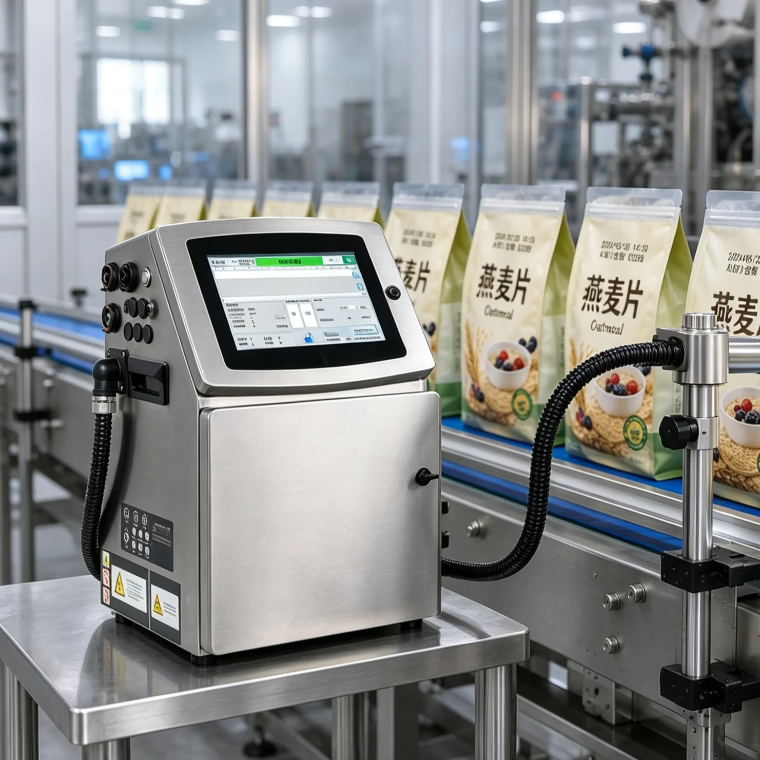 High Quality Stable Performance CIJ Date Coding Machine DOCOD V2000 Continuous Inkjet Printer for Food Packing Printing