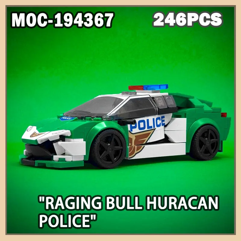

MOC-194367 Car Model MOC Building Brick Sports Vehicle Building Block Model Brick Police Set Creative Toy Christmas Gifts 246PCS