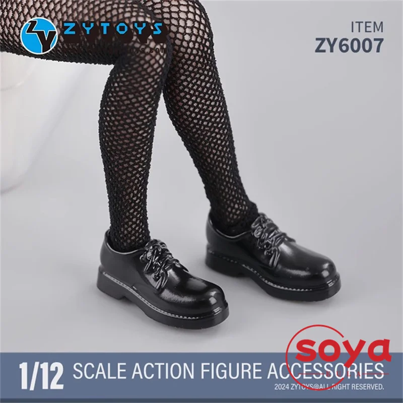 ZYTOYS ZY6007 1/12 スケール女性黒人学生靴中空靴モデルフィット 6 インチ兵士アクションフィギュアボディ人形