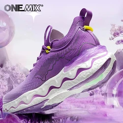ONEMIX Men Walking Sneakers Breathable Mesh Lace Up Mesh Sport Shoes Fashion Casual Outdoor Jogging Shoes Women Running Shoes