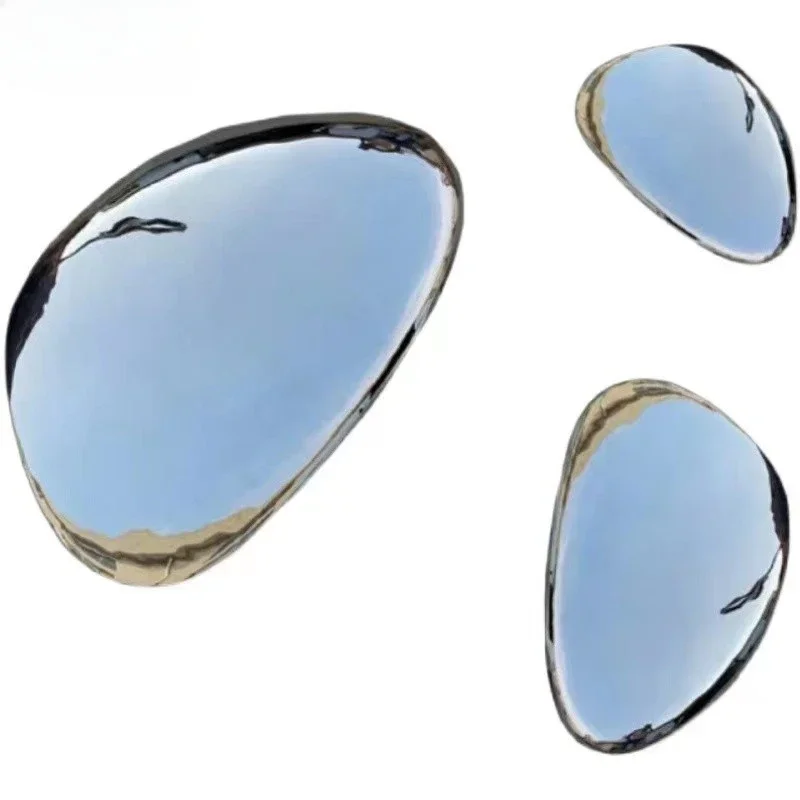 

Stainless Steel Metal Droplet Mirror Wall Decoration Art Pendant Customized Sales Department Hotel