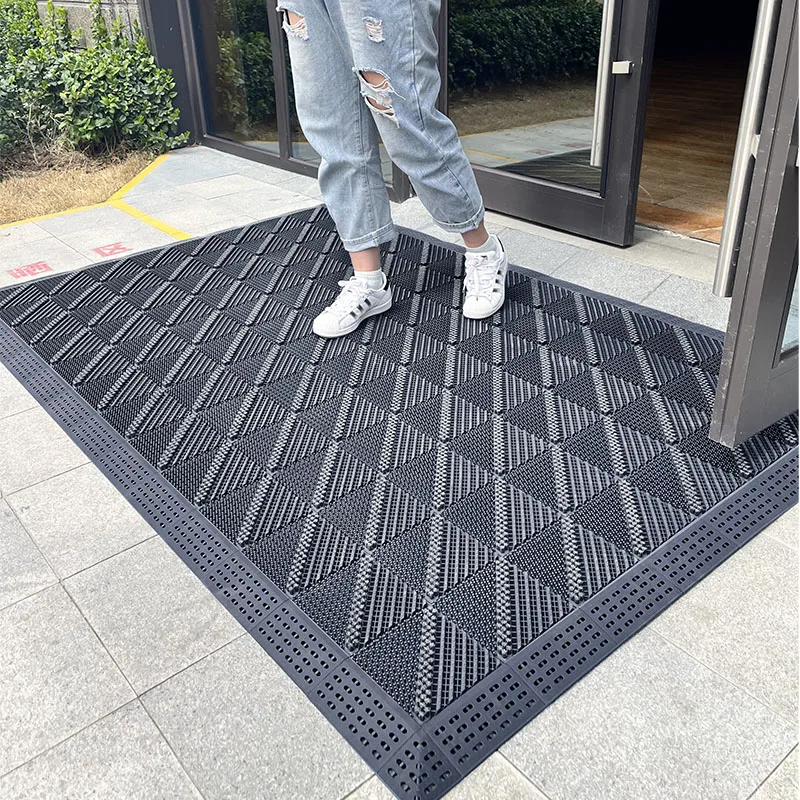 Outdoor Floor Mat Welcome Door Mat outside Door Dust Removal Waterproof Outdoor Plastic Non-Slip Door Entry Foot Mat Commercial