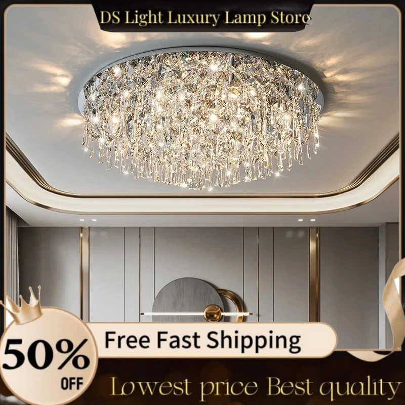 

Luxury Modern Bedroom A Living Room Crystal Ceiling Lamp For Led Ceiling Lights Art Deco Home Indoor Lighting Fixtures Lamp