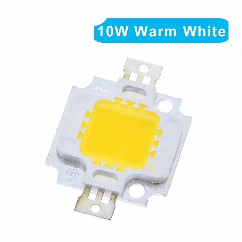 Lâmpada LED branca quente para lâmpada de inundação, luz de alta potência, chip, 20 * 48mli, 10 PCes por lote, 900lm, 10W