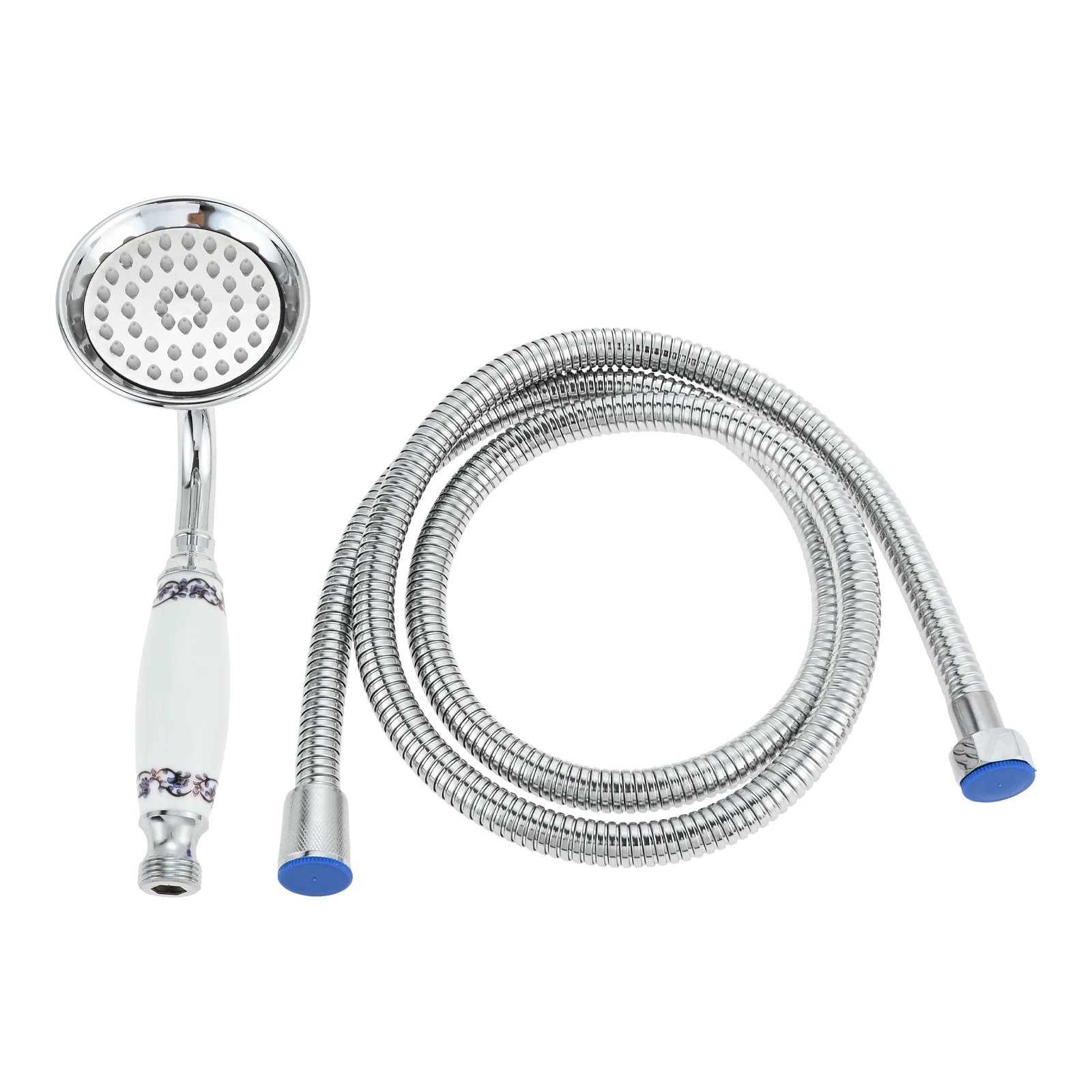 1 Set Handheld Shower Spray & 1.5m/59inch Shower Hose Stainless Steel Ceramic Water Saving Bathroom Shower Accessories