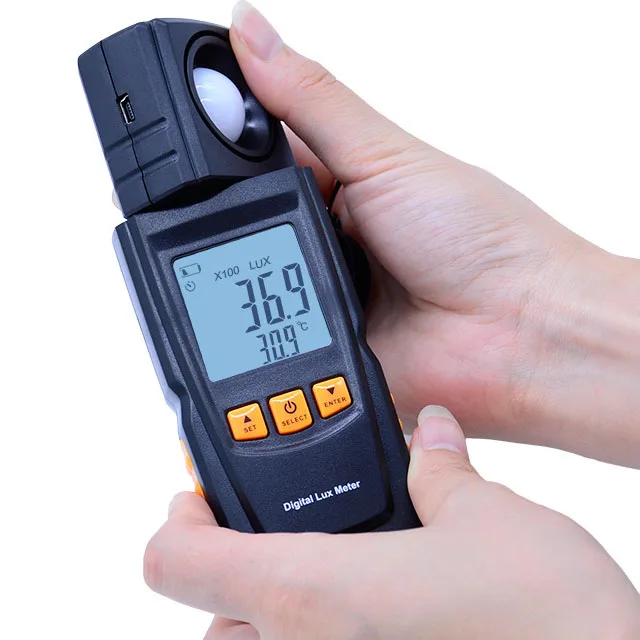 Benetech GM1020 LCD Display Handheld Digital Lux Light Meter Photometer up to 200,000 Lux view 3
