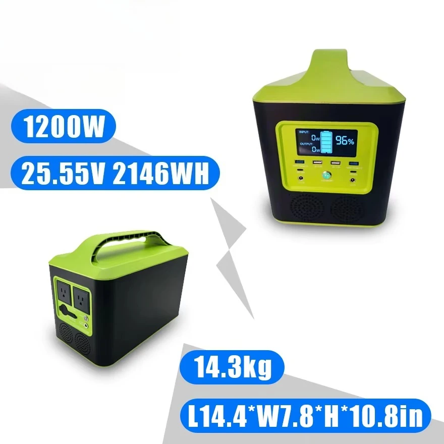 220v 110v 1280Wh Home Outdoor Emergency Battery Backup Solar Charger Portable Generator Power Station