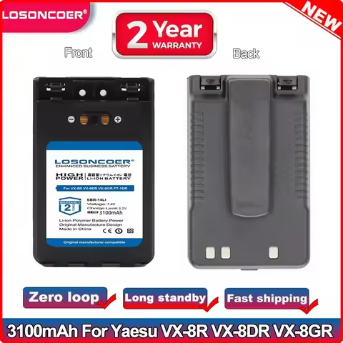 3100mAh SBR-14LI Battery For Yaesu VX-8R VX-8DR VX-8GR FT-1DR FT1XD FT-2DR FNB-102LI FNB-101Li FT2DR FT1D Two Way Radio