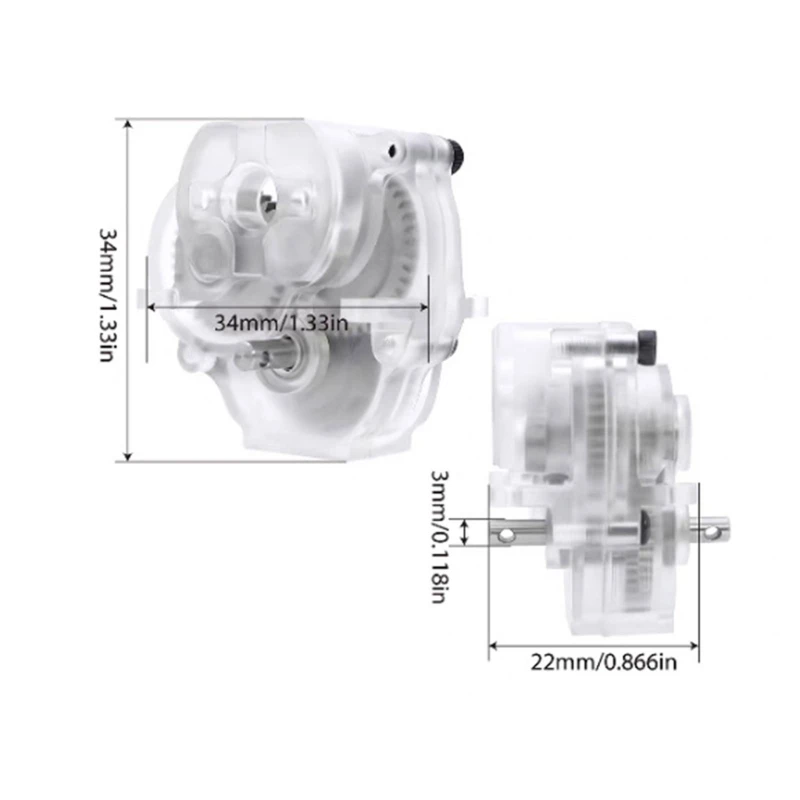 High Performances Transmission Set for 1/18 Scale Remote Racings Car Featuring Precisions Gears Bearing