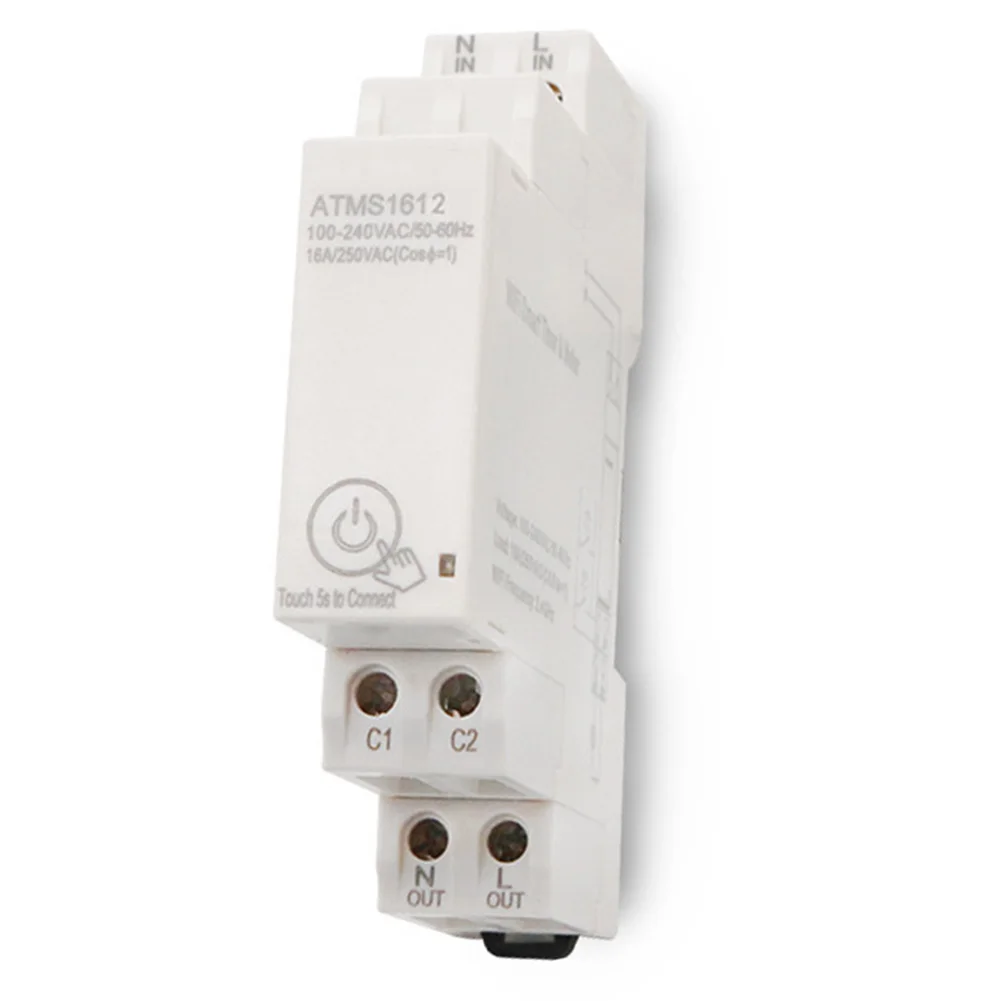 For Production Workshops WiFi Smart Timer Energy Monitoring Device DIN Rail 35mm Mounting Touch Switch Control view 5