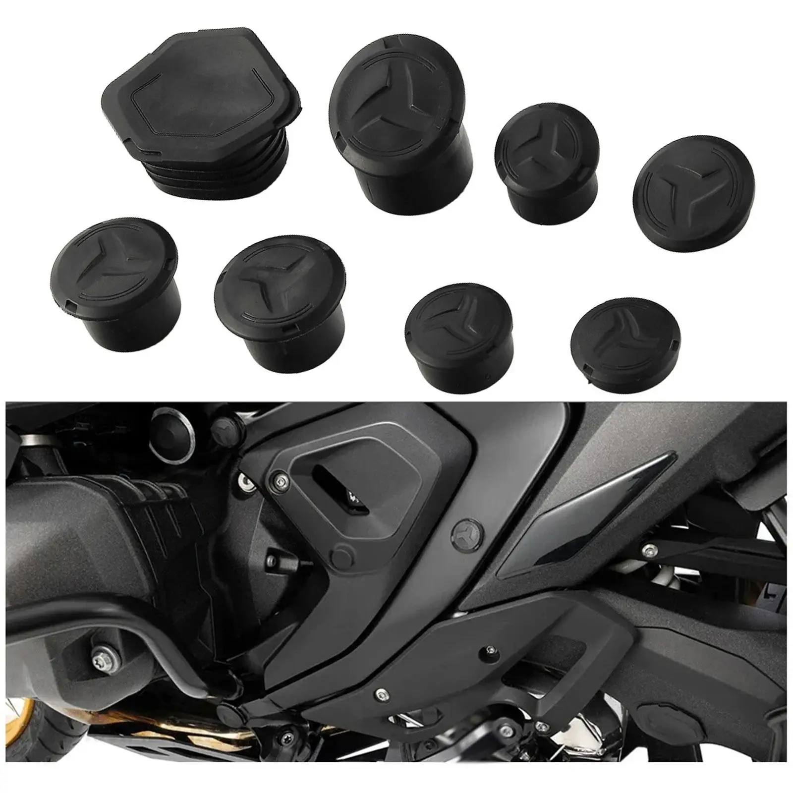 

Motorcycle Hole Cover Caps Sturdy Decorative End Cap Set for BMW R1300GS