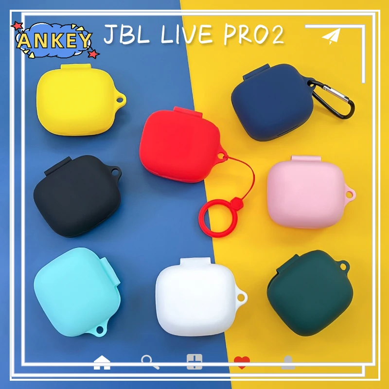 for JBL Live Pro2 TWS Case Earphone Protective Cover LivePro2 Anti-fall Soft Silicone Wireless Bluetooth Earbuds Carrying