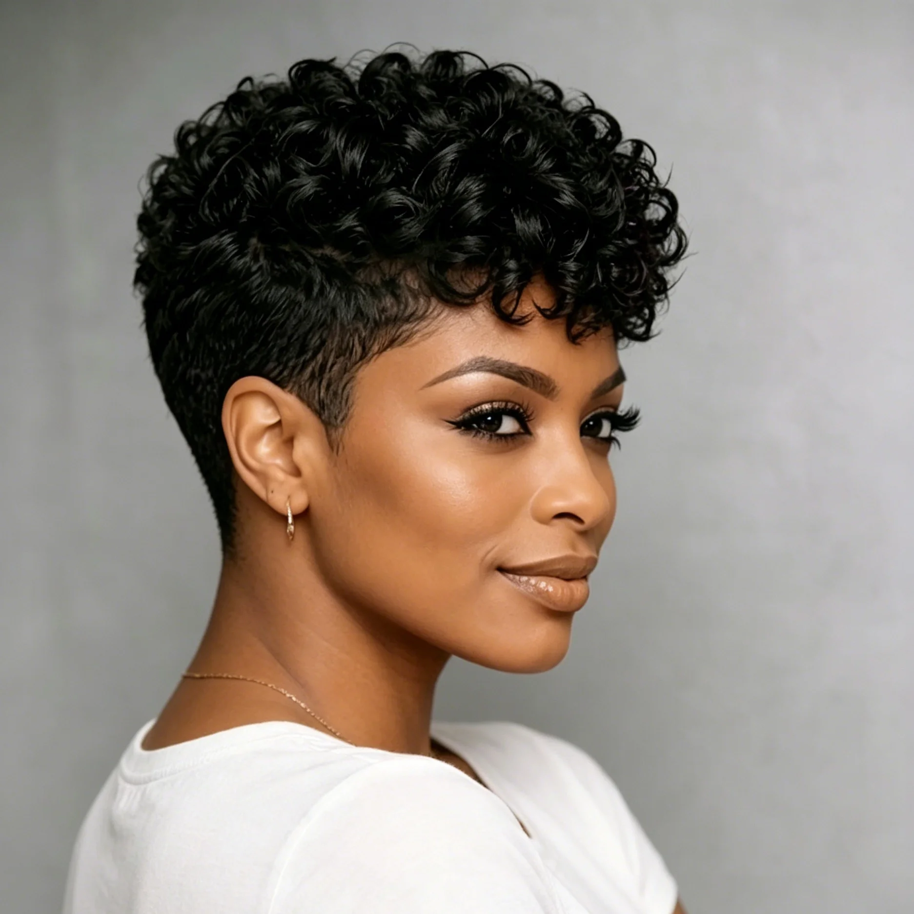 Short Curly Pixie Wig Human Hair for Women Full Machine-made 180%Density Perfect for Everyday Use image 5
