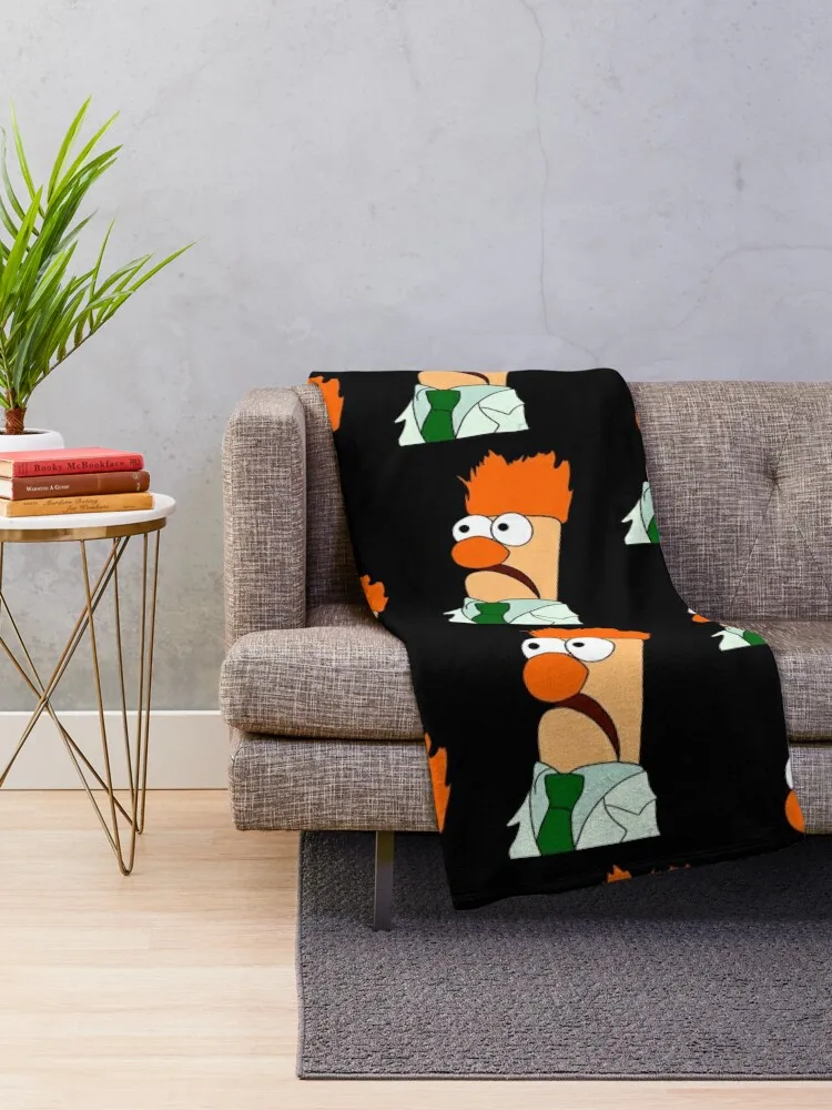 Beaker comic portrait (version 2/3 - no background) Throw Blanket Single Bed covers decorative Flannel Fabric Blankets