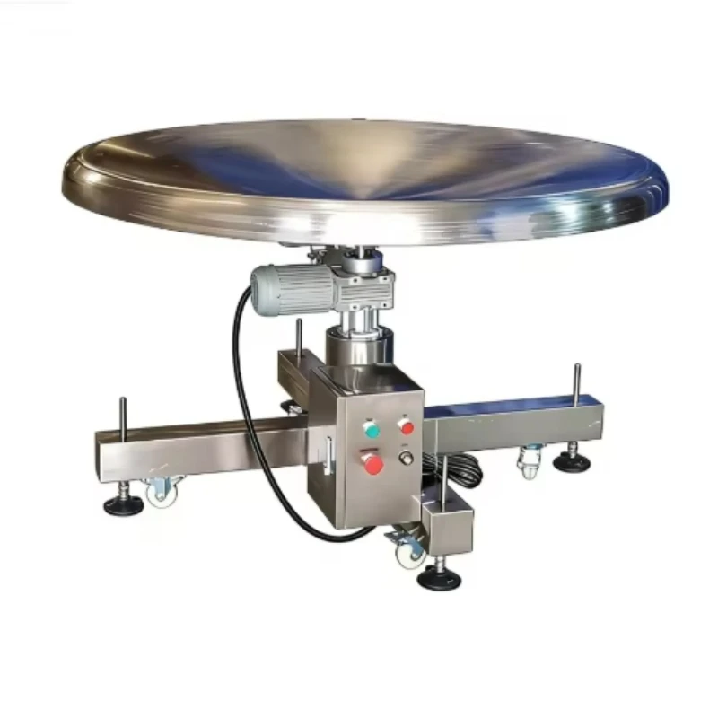 Fully automatic rotary material conveying tray, reverse bow tray machine, stainless steel turntable, rotating storage tray