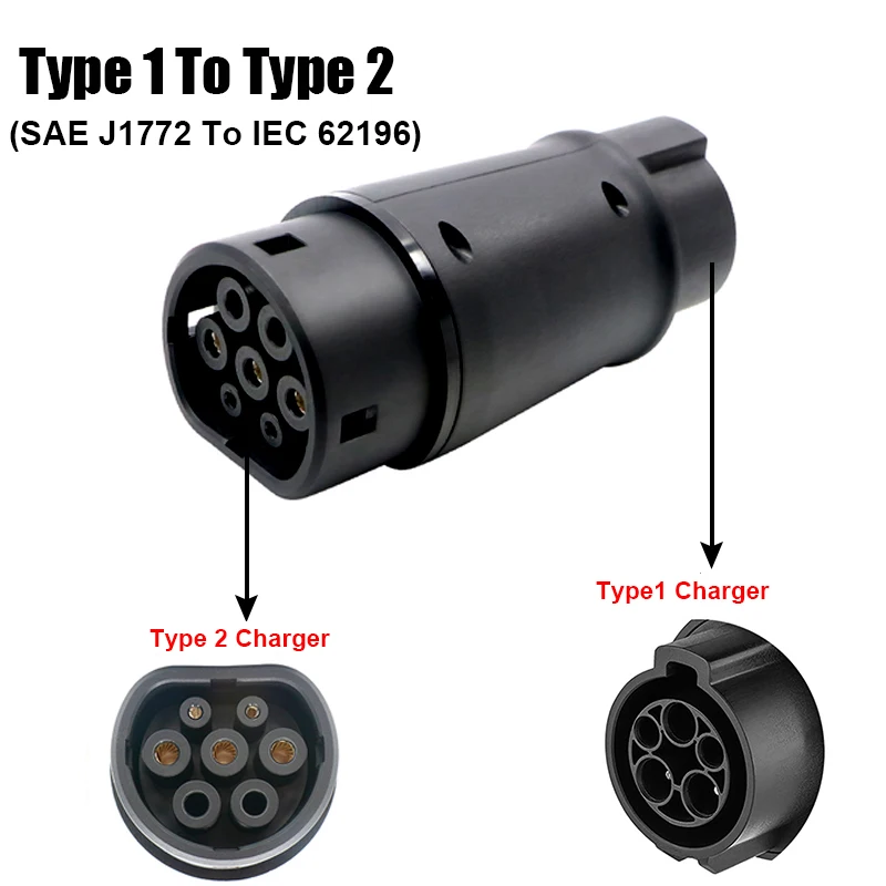 

Переходник для зарядки электромобиля тип 1 к Тип 2 американский стандарт по европейскому стандарту SAE J1772 к IES 62196 автомобильные аксессуары