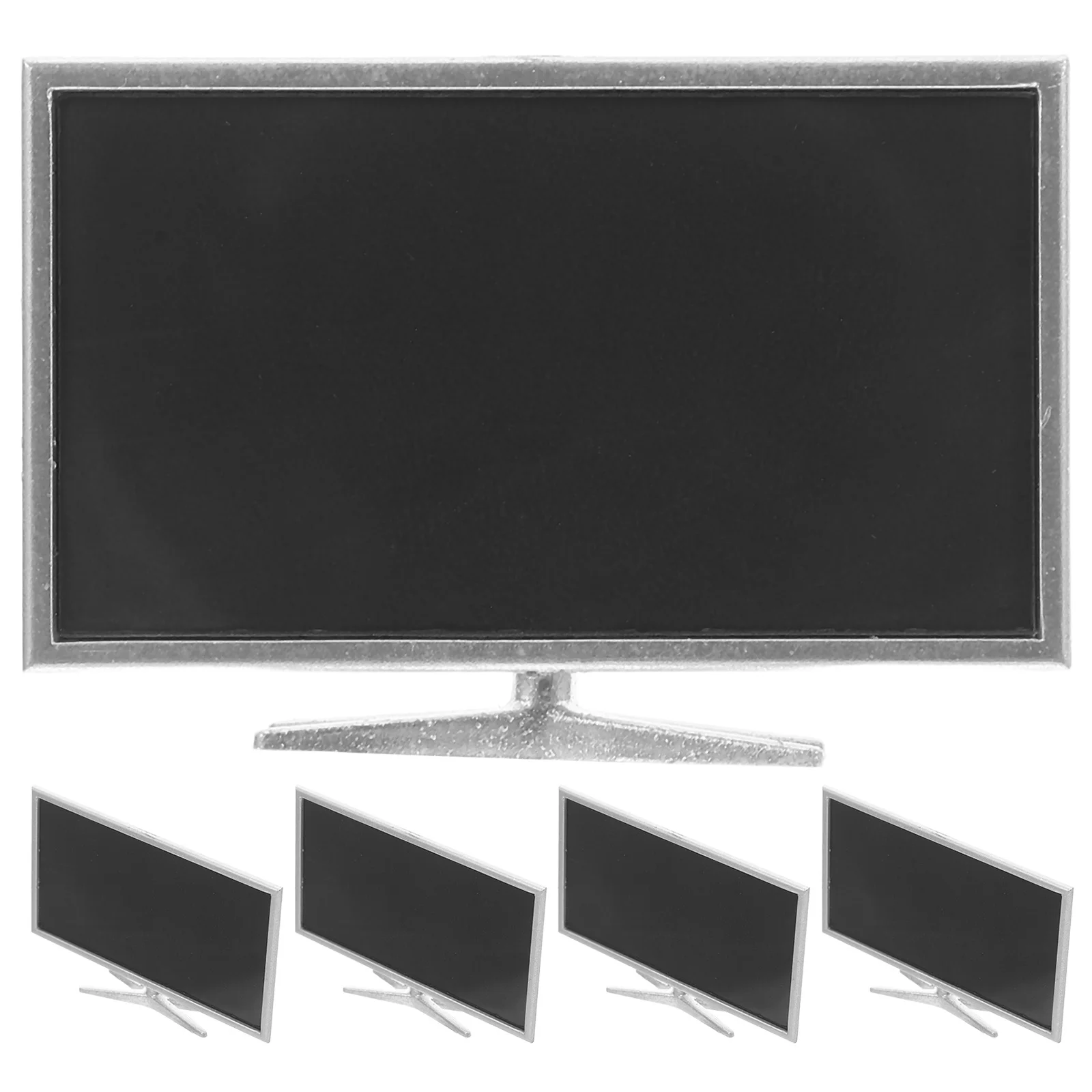 

5Pcs Miniature LCD Realistic Screen Modern Dollhouse Accessory Tiny Television for Scene Layout and Decor Mini Monitor