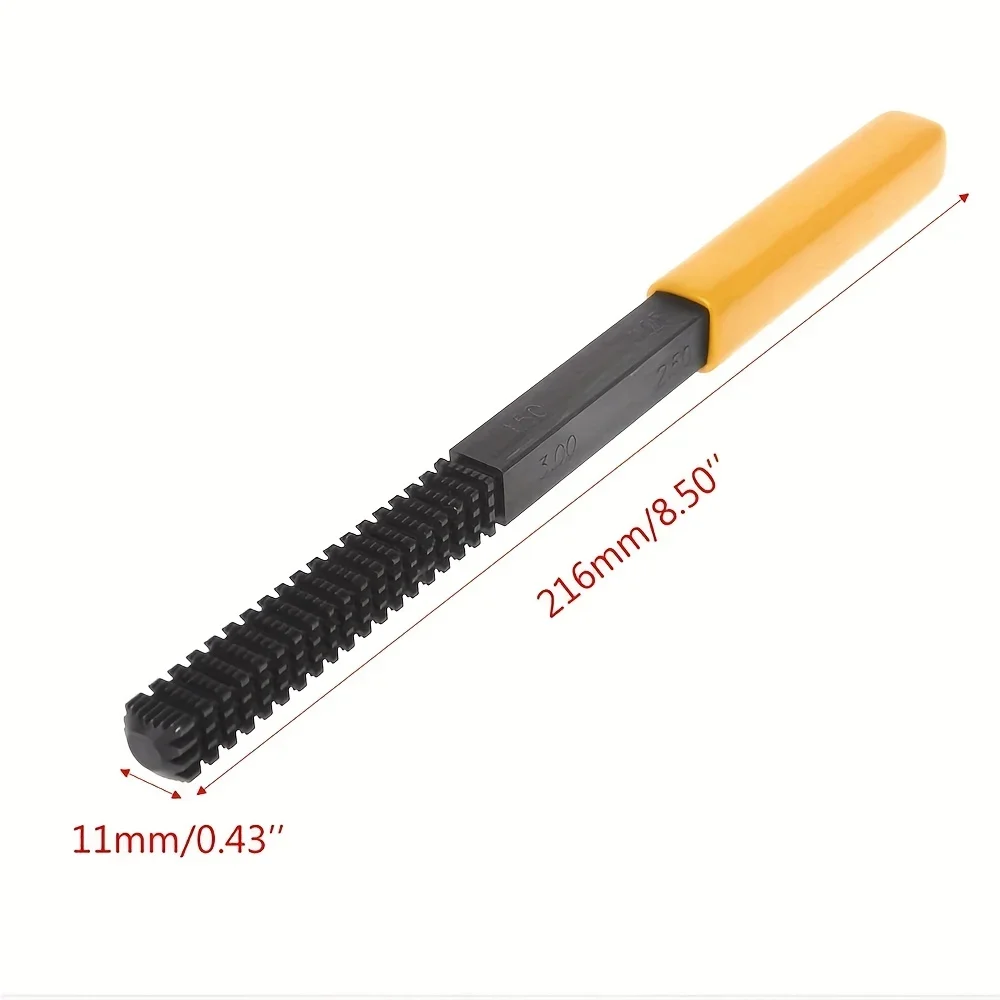 0.75-3mm Thread Repair File Metric Thread Restoration Repair File Cleans Damaged Threads Pitch Metal Hardware Mini DIY Hand Tool