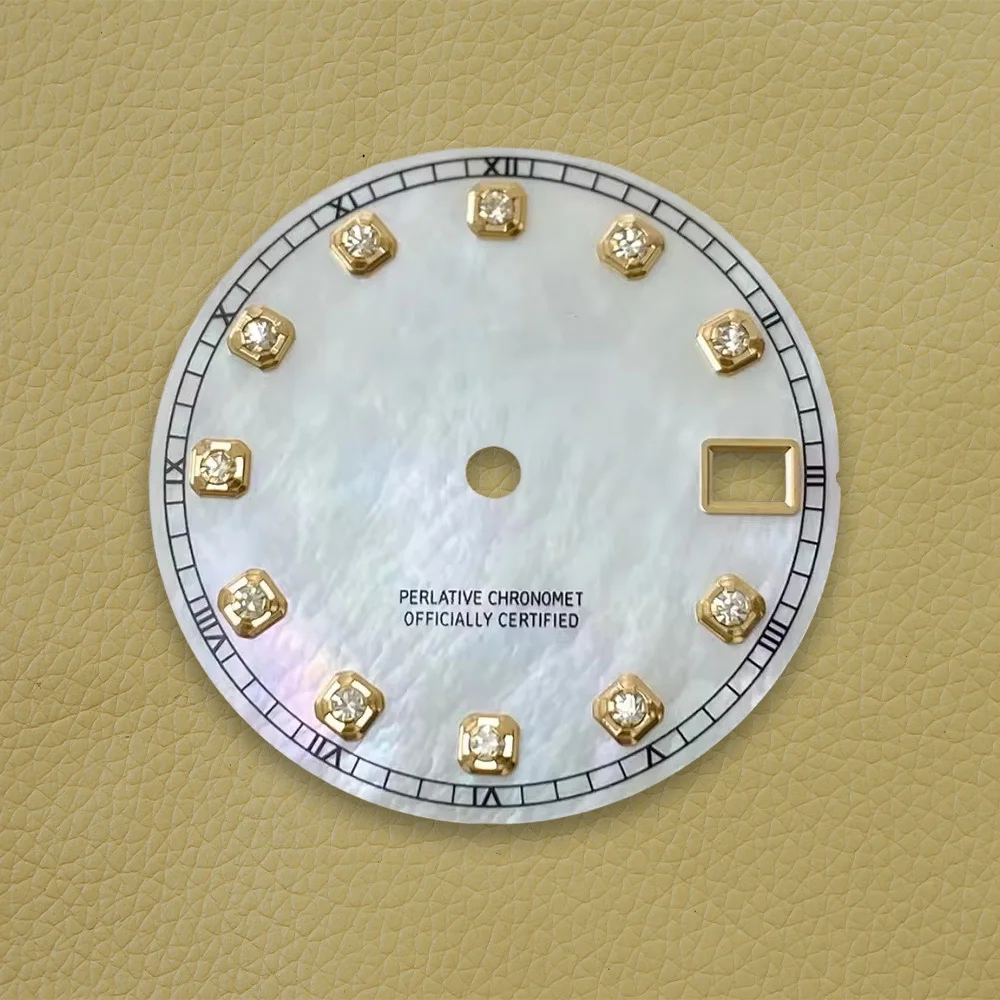 24.5mm S Logo Diamond Shell Dial Fit NH05 Japan Movement High Quality Watch Modification Accessories