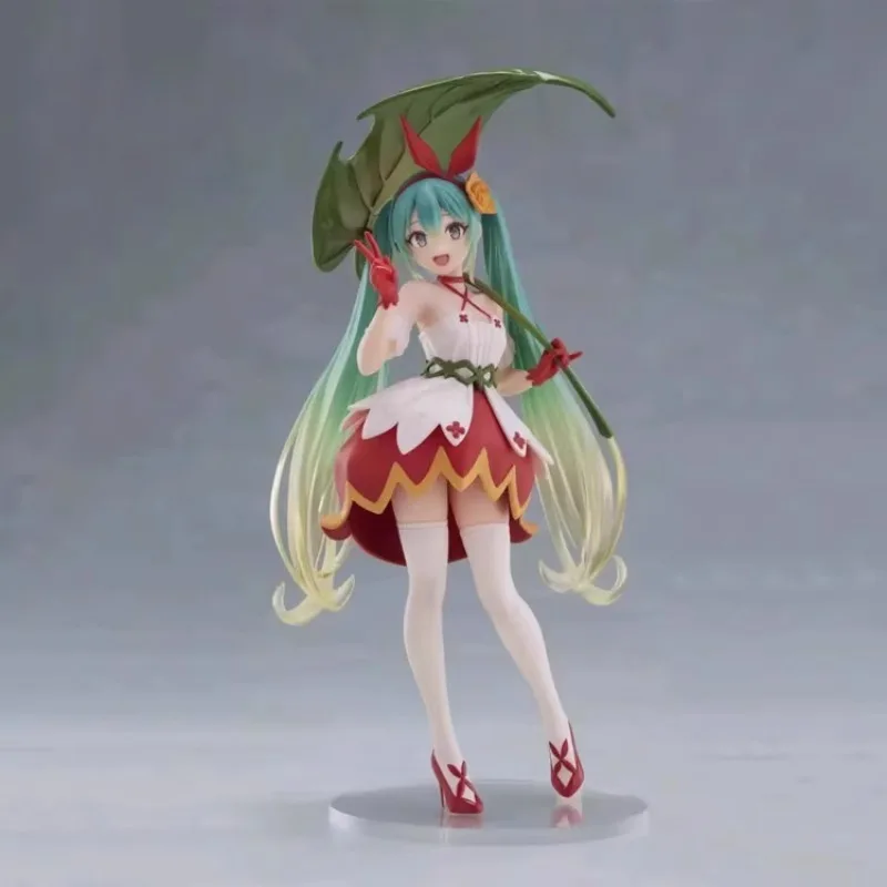 Taito Original Genuine Piapro Characters Vocaloid Singer Hatsune Miku Wonderland Figure Thumbelina Ver 20cm Model Toy Figures