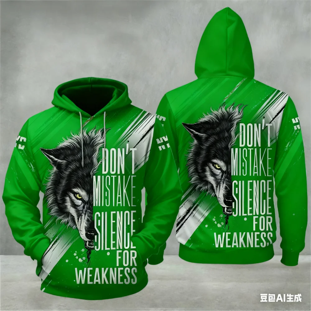 الخريف الشتاء هوديس ل ma الذئب نمط طباعة الرجال هوديي الترفيه الرسومات هوديس جديد في هوديس وبلوزات ملابس رجالي