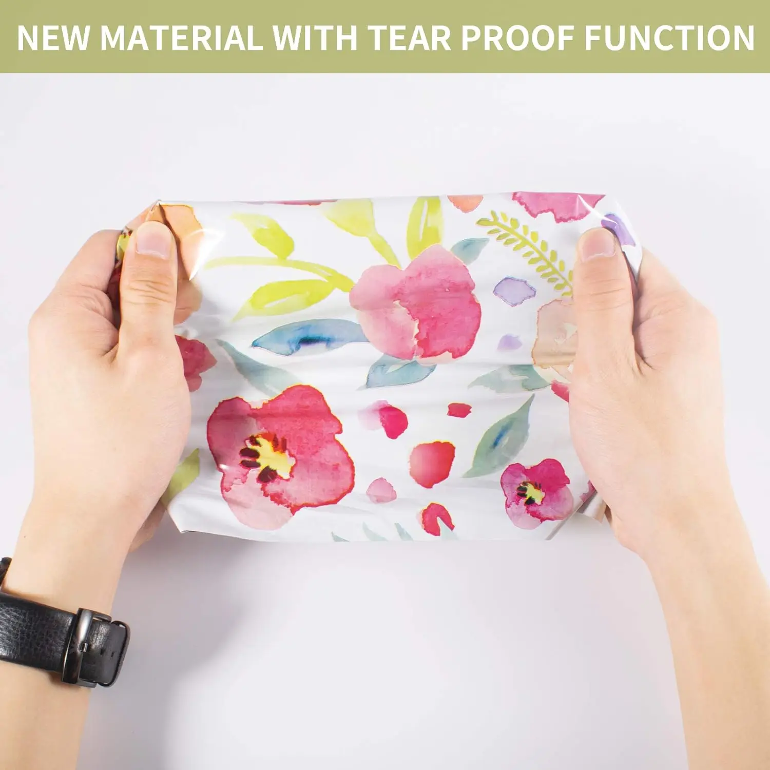 Oududianzi 50PCS 10X13 Inch Shipping Bags Fashion Flower Envelopes Plastic Packaging Mailing Bags for Business Gift Packing