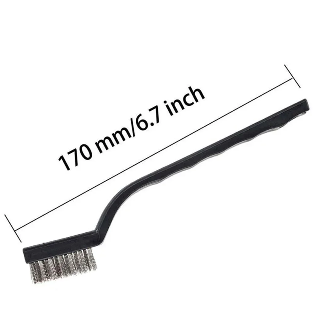 1/3pcs 와이어 황동 브러시 170mm 미니 브러쉬 마이크로 스틸 황동 녹 제거제 페인트 제거 금속 스크러빙 연마 버링 브러시