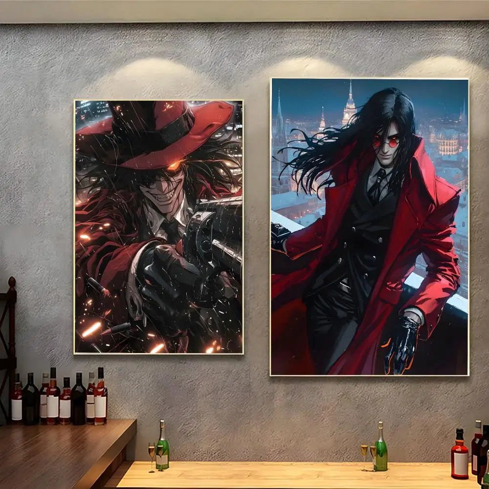 Dark anime Hellsing Ultimate Poster Peel And Stick Indoor Bedroom Wall Decor Aesthetic Gift