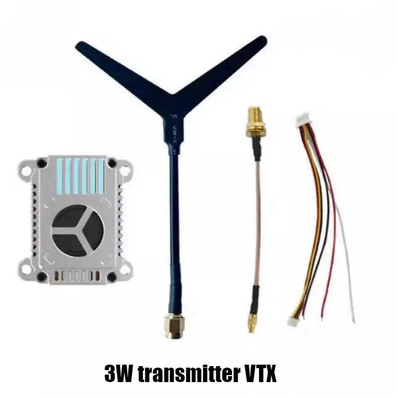 3.3G 3W VTX Image Transmission Transmitter VRX Receiver FPV Time Traveling Machine 16CH Lng Distance Aerial Photography Receiver