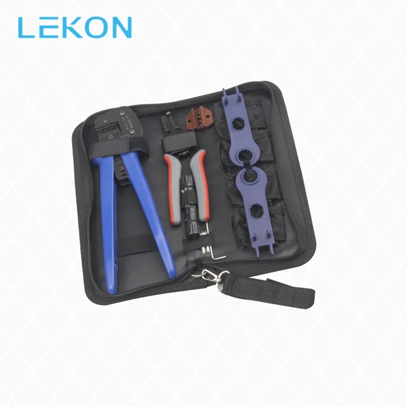 Solar tool kits crimping tool set with MC3 and tyco crimping die set cable stripper spanner tool set