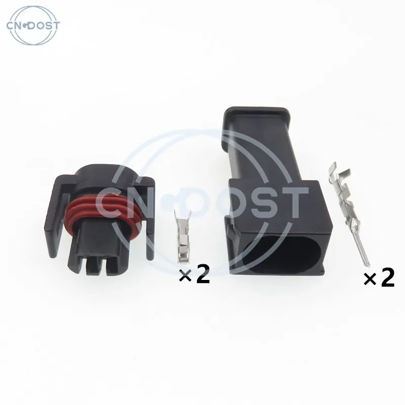 1 Set 2 Pin 12162215 AC Assembly Waterproof Auto Injector Socket Air Temperature Sensor Plug Connector For Automotive