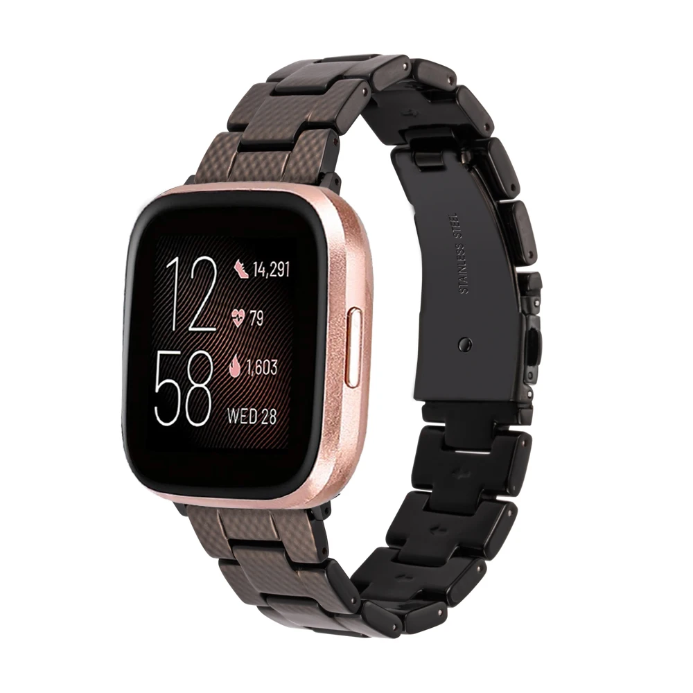 Mới Nhựa Dây Đeo Tay Fitbit Versa 2/ Versa/ Versa Lite Thay Thế Dây Đeo Đồng Hồ Thông Minh Smartwatch Phụ Kiện Cho Nam Nữ màu Tím