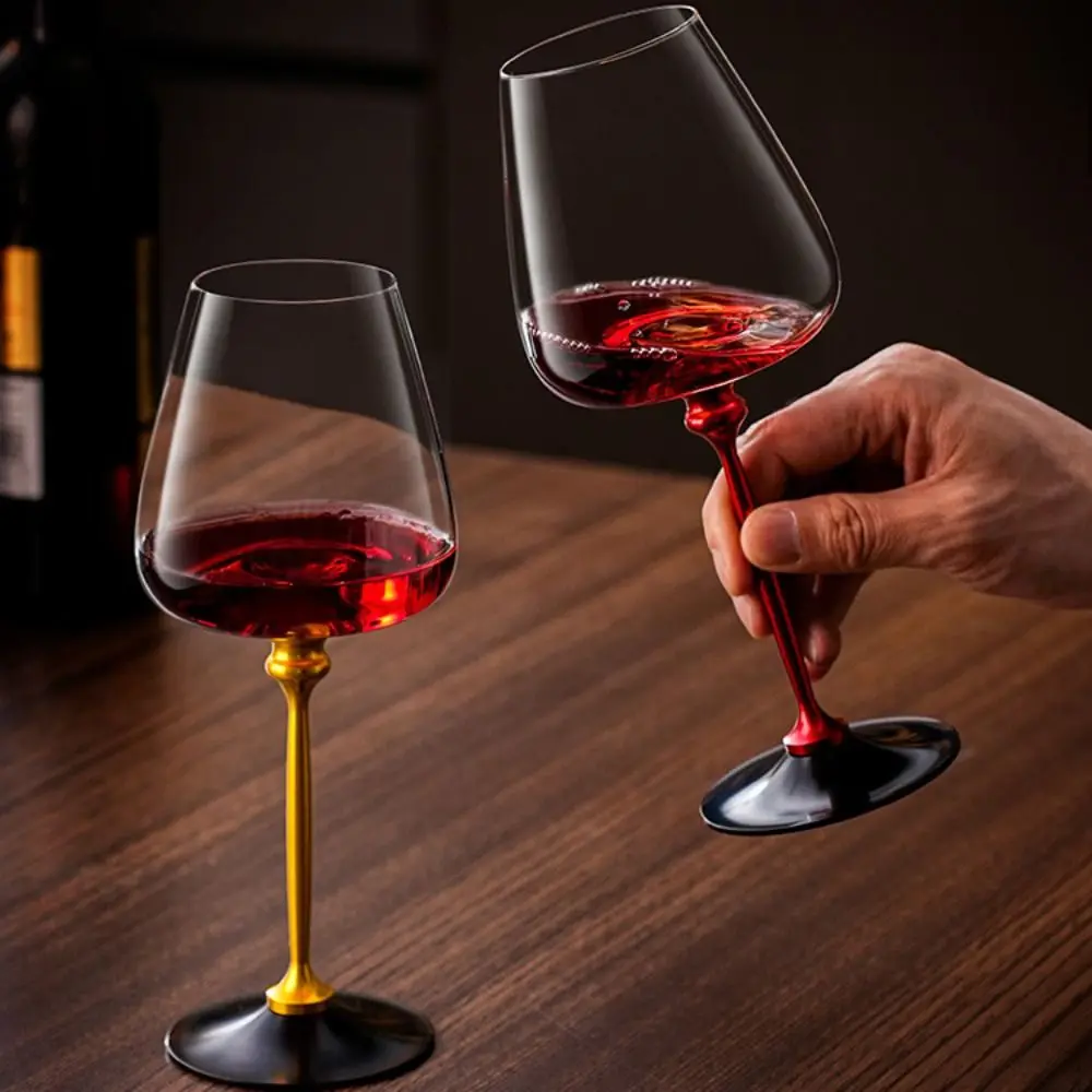 

Clear Rotating Glass Wine Glasses Ergonomic Holder 500ml Crystal Goblet Thickened Base Wine Decanter Glass Cup Cocktails