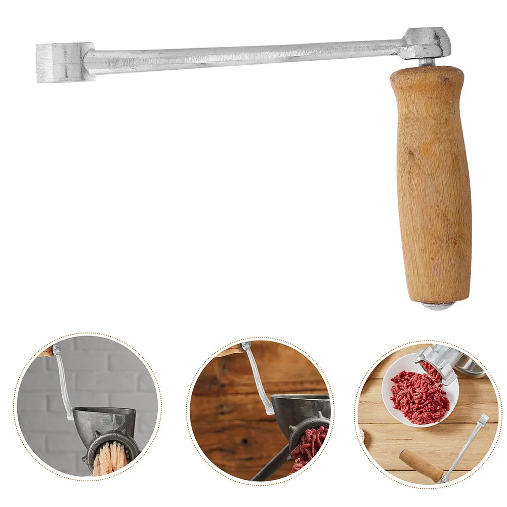 2Pcs Hand Crank Meat Grinder Manual Handle Heavy Duty Replacement Parts for Home Kitchen Meat Vegetable Nut Grinding Mincer Tool