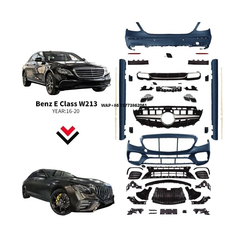 

Car Bumper W213 Body Kit Upgrade E63 Style 16-20 Years for E Class W213 Body Kit Auto Facelift Refit